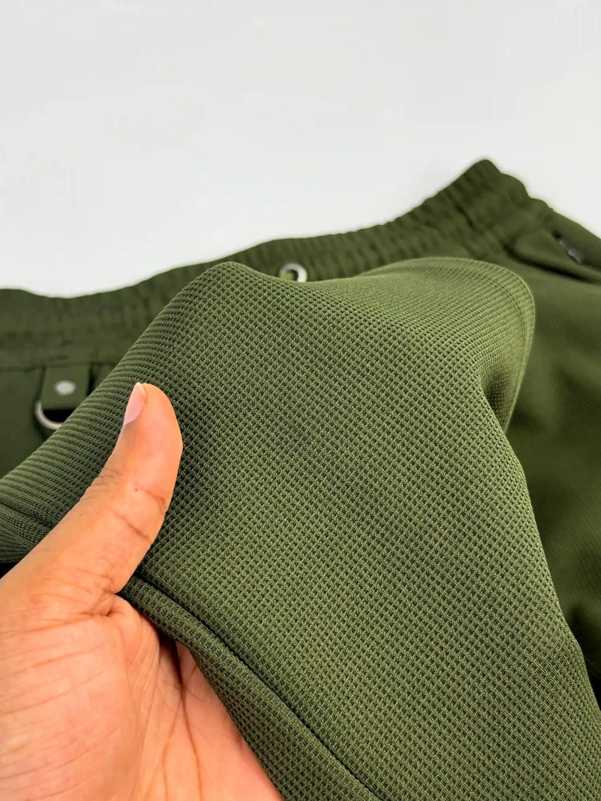 Waffle Textured Comfort Trouser OLIVE 3